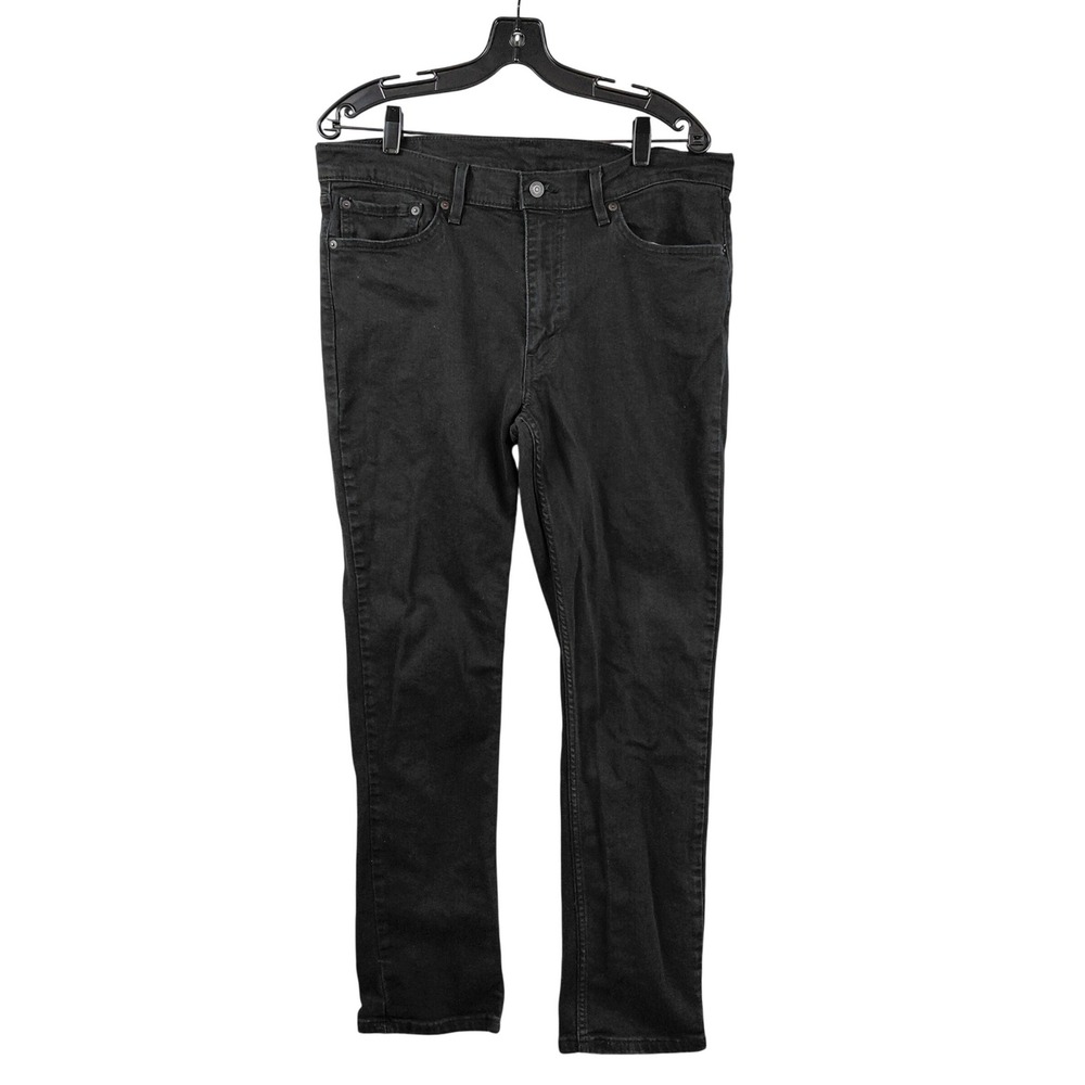 Levis 511 Slim Fit Mens Black Jeans 36x32 Stretch Denim Pants 04511-2694 - Picture 1 of 7
